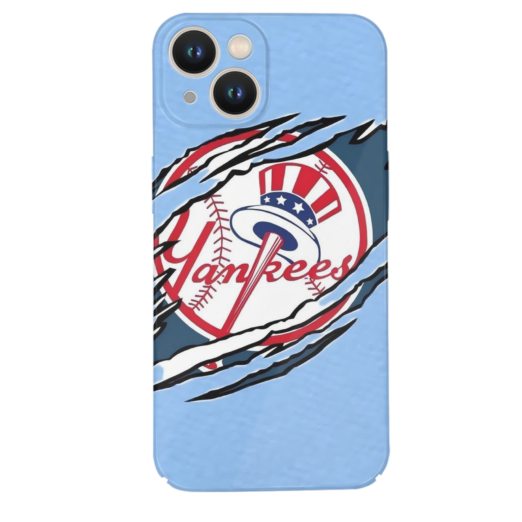 New York Yankees 128 IPhone 14 Series Full-Cover Hard Case – Shockproof With Raised Camera Protection – Precise Cutouts, Wireless Charging Compatible – Durable, Anti-Yellowing, Easy To Clean